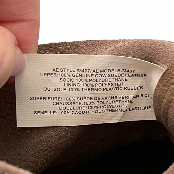 AMERICAN EAGLE OUTFITTERS Booties Aeo Leather Ankle Boots Taupe Pull On Size 7.5 - Picture 6 of 9